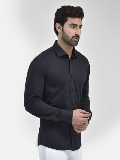 Navy Blue Pure Cotton Shirt