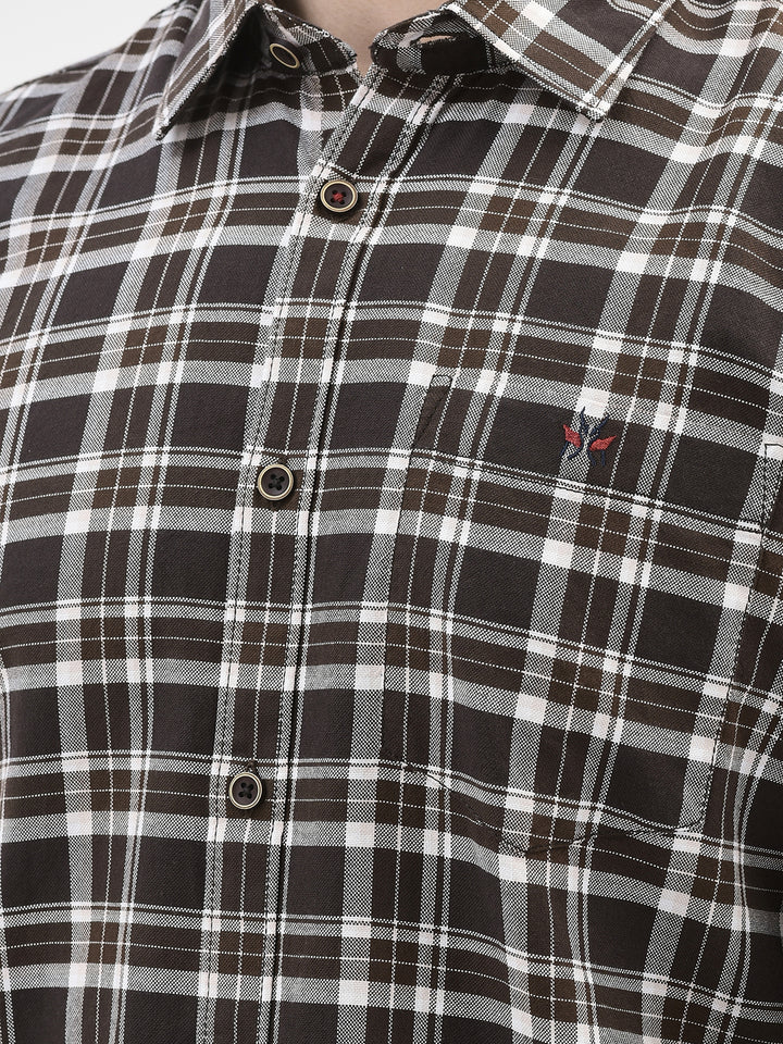 Brown Checked Shirt