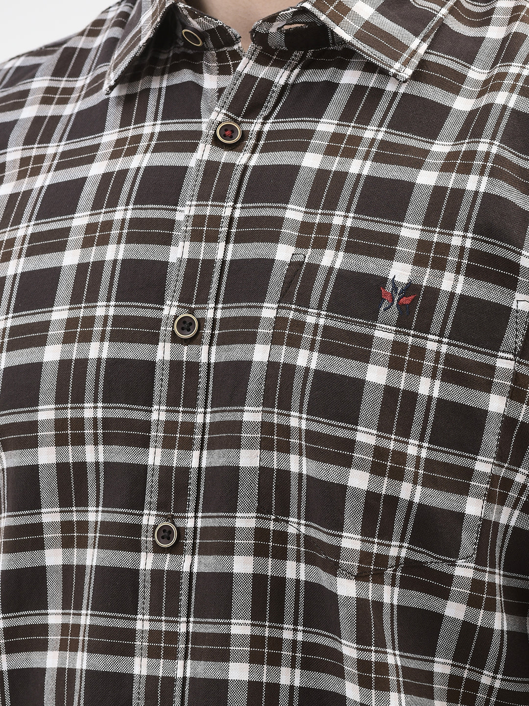 Brown Checked Shirt