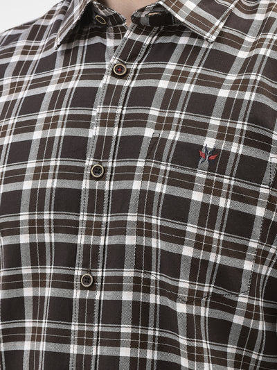 Brown Checked Shirt
