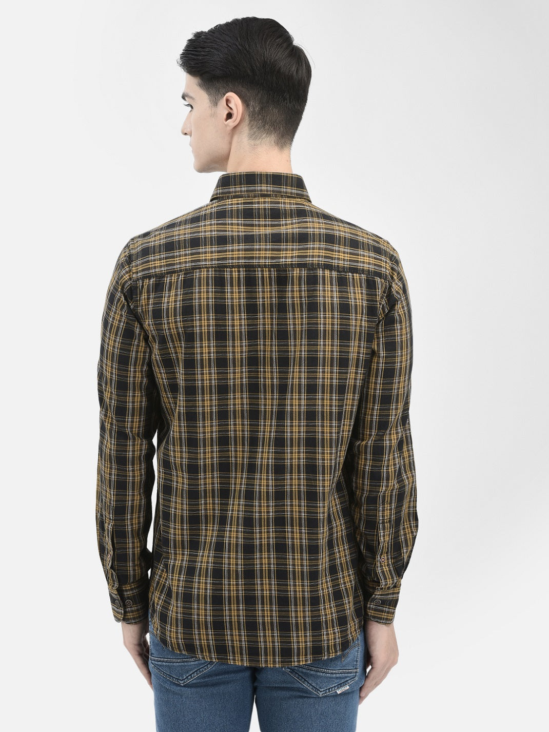 Crimsoune Club Mustard Checked Shirt