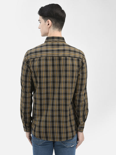 Crimsoune Club Mustard Checked Shirt