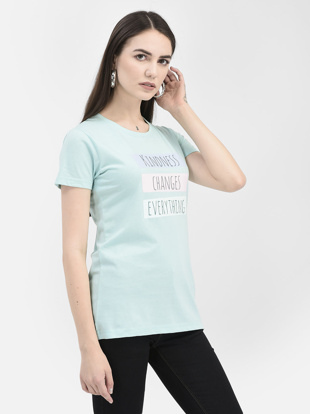 Typographic Mint Green T-Shirt