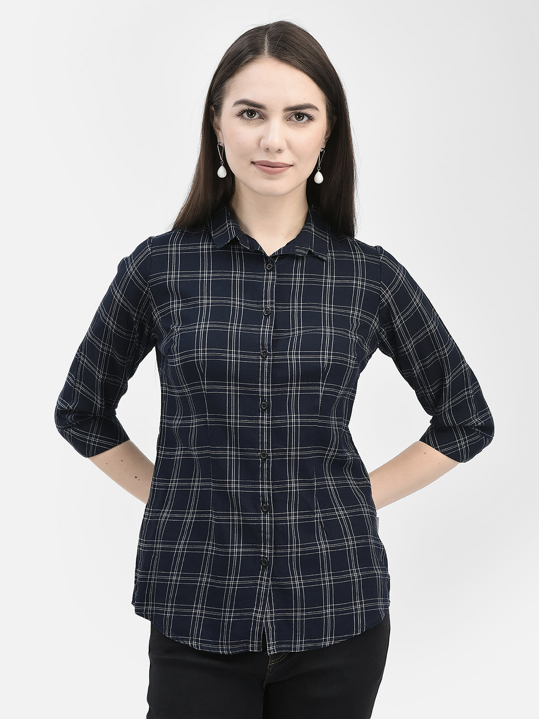 Tartan Checked Navy Shirt