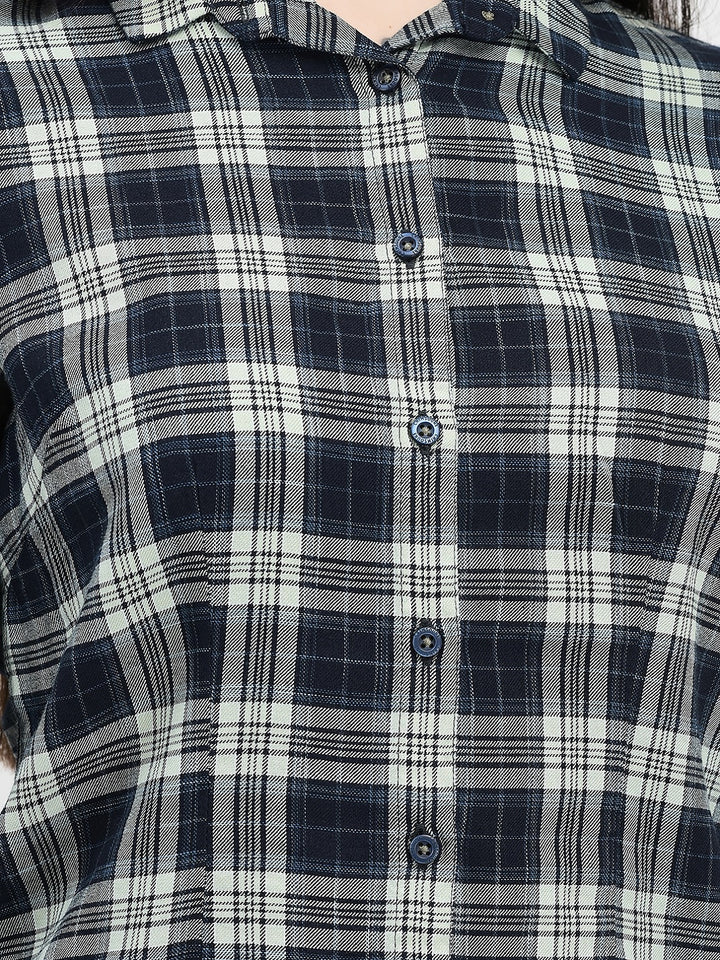 Tartan Checked Mint Green Shirt
