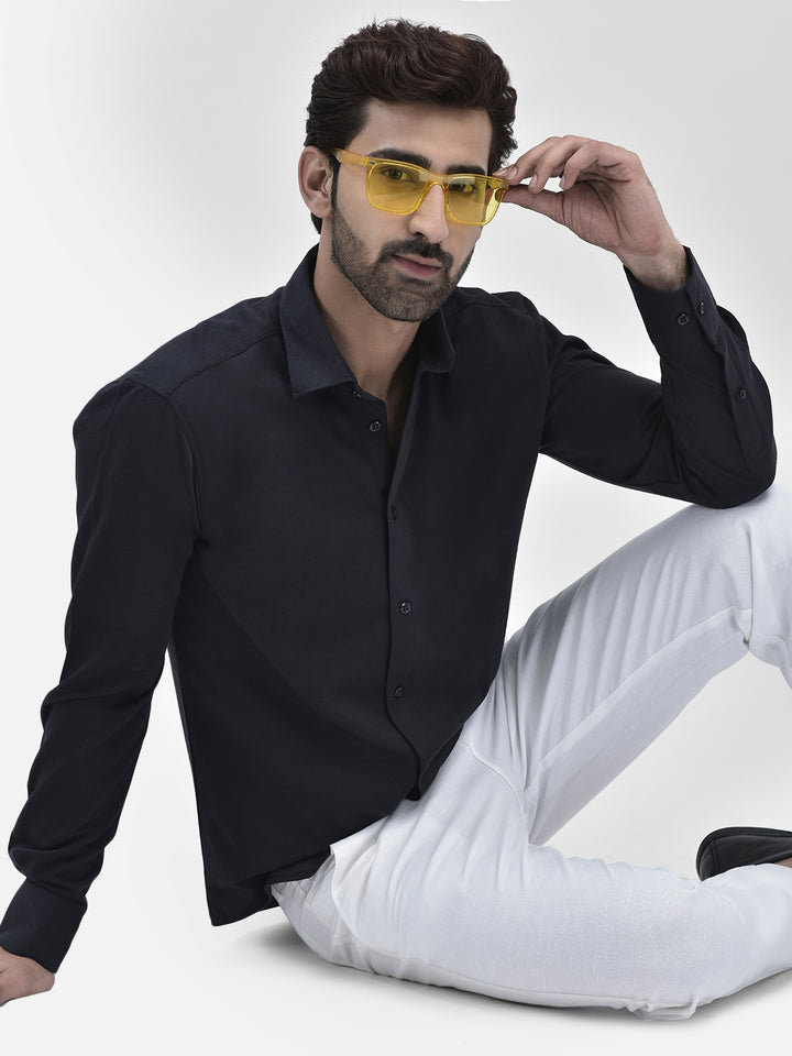 Navy Blue Pure Cotton Shirt