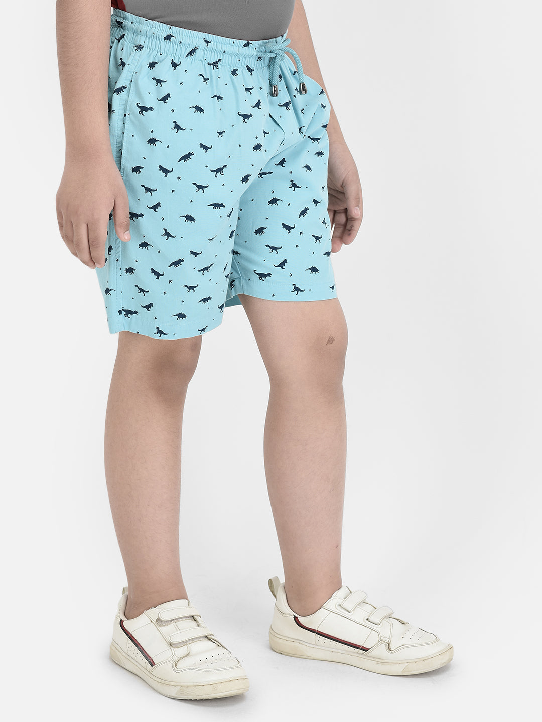 Turquoise Animal Printed Lounge Shorts