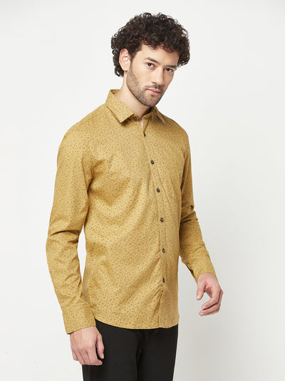 Beige Printed Shirt