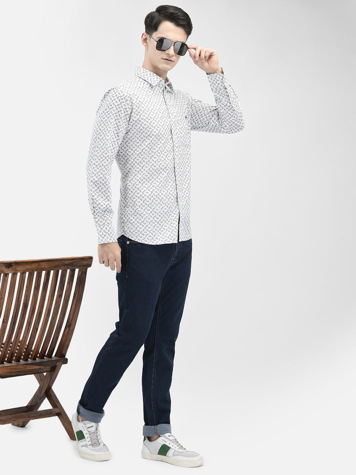 White Printed Shirt