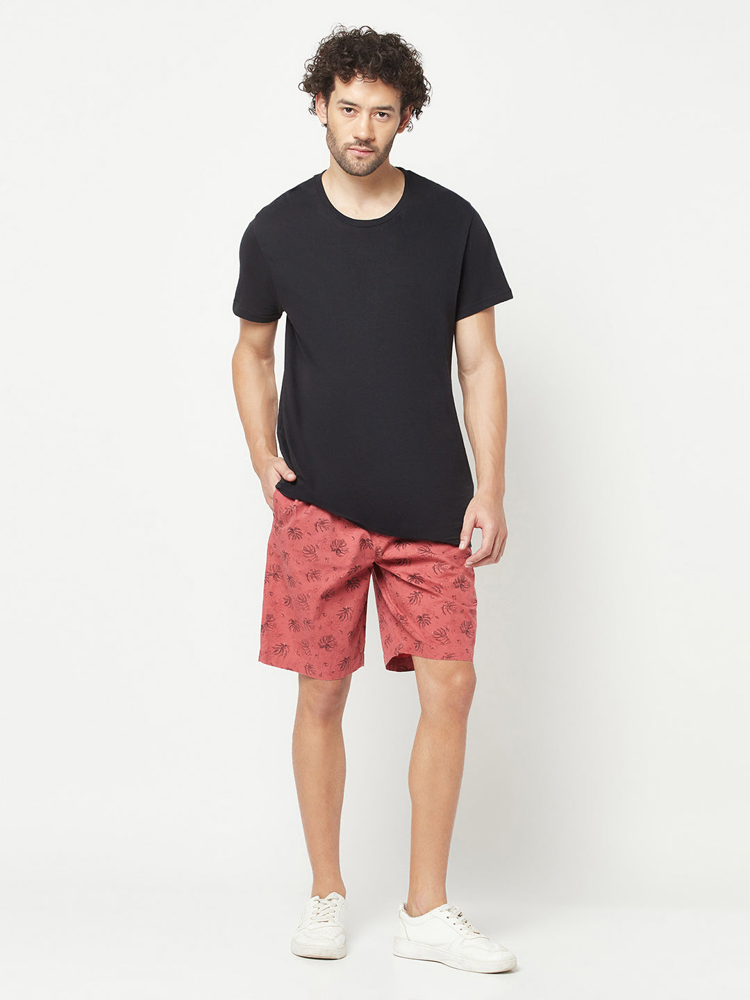 Red Floral Lounge Shorts