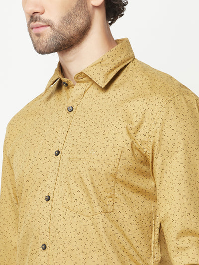 Beige Printed Shirt