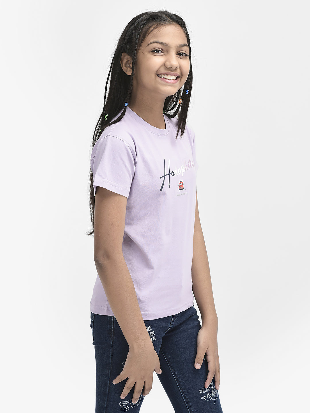 Purple Cotton T-shirt