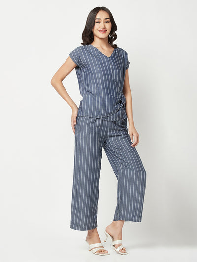 Blue Striped Co-Ords