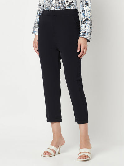 Black Peg Trousers