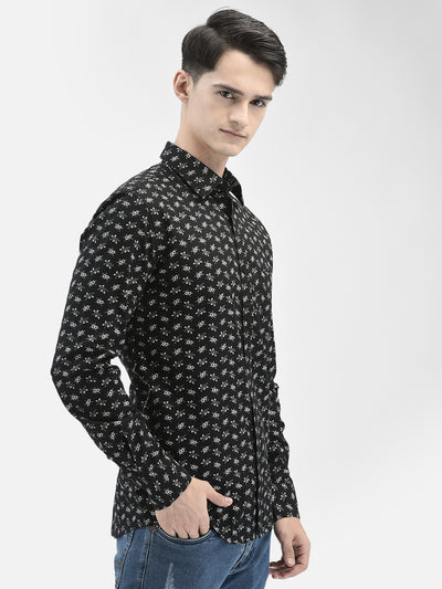 Black Floral Shirt