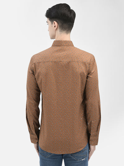 Brown Printed Shirt