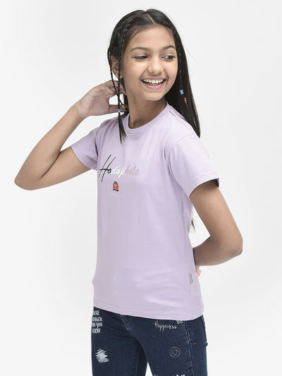 Purple Cotton T-shirt