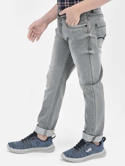 Grey Light Washed Jeans