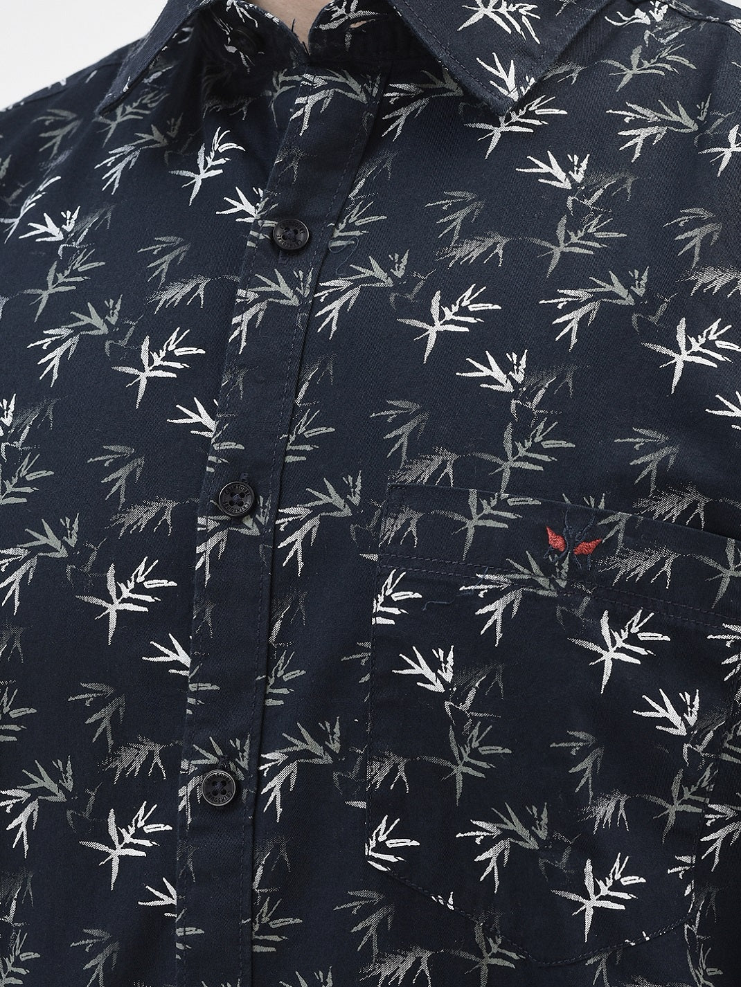 Navy Blur Floral Shirt