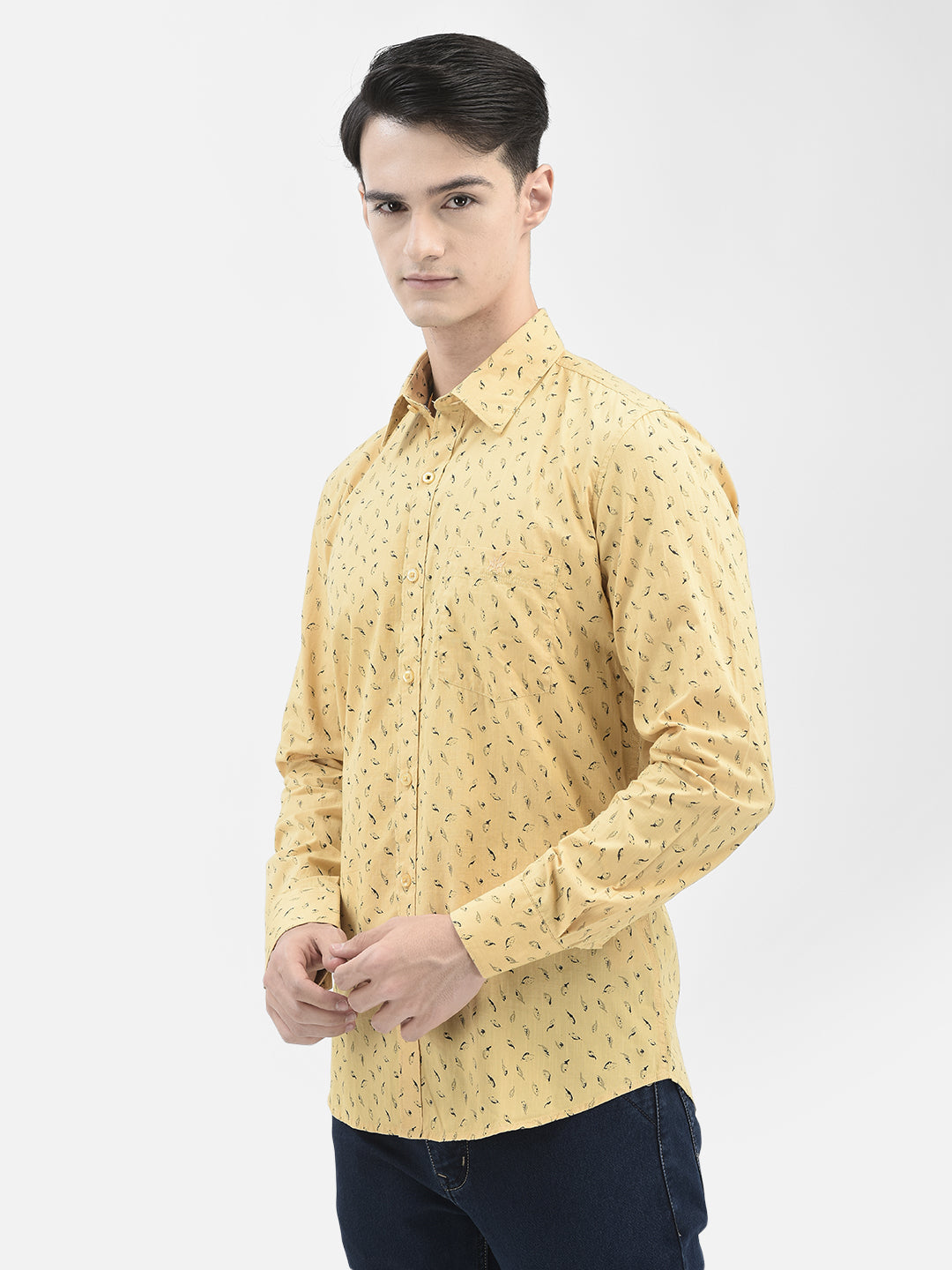 Yellow Printed Shirt