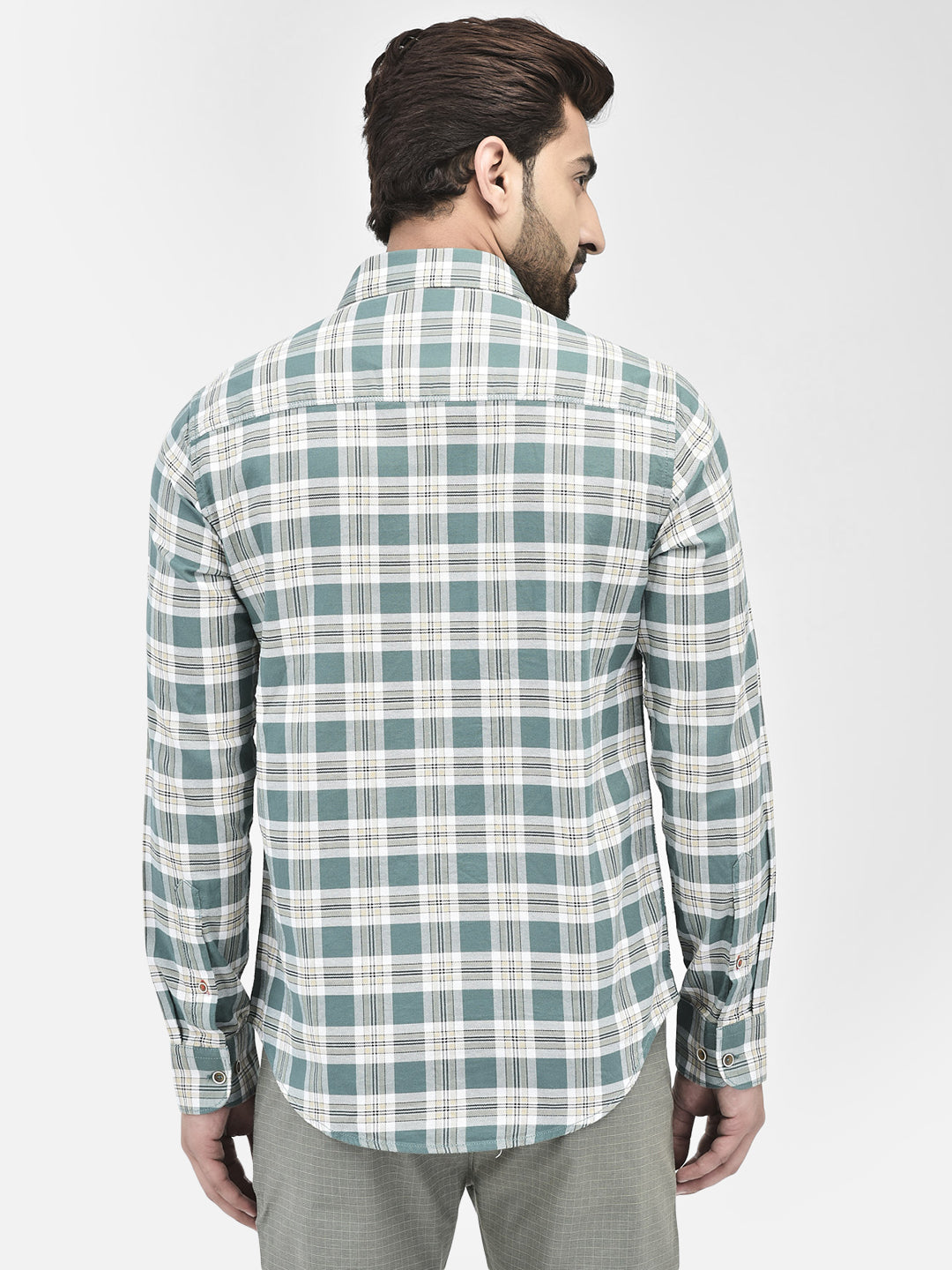 Green Checked Shirt.