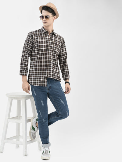 Brown Checked Shirt