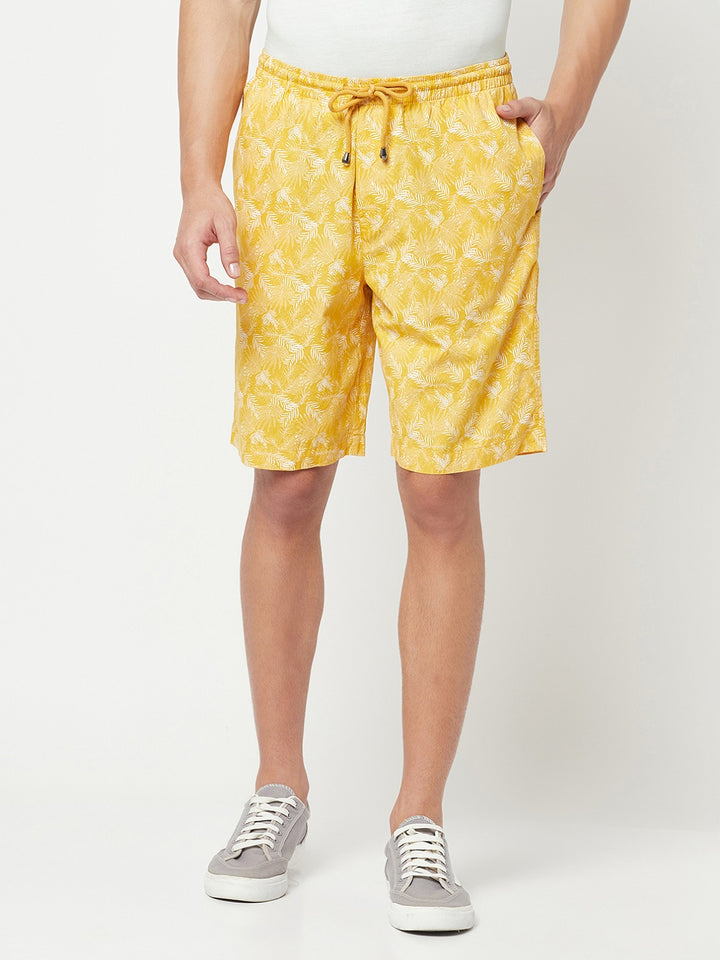 Yellow Floral Lounge Shorts