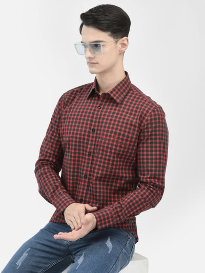 Red Gingham Checked Shirt