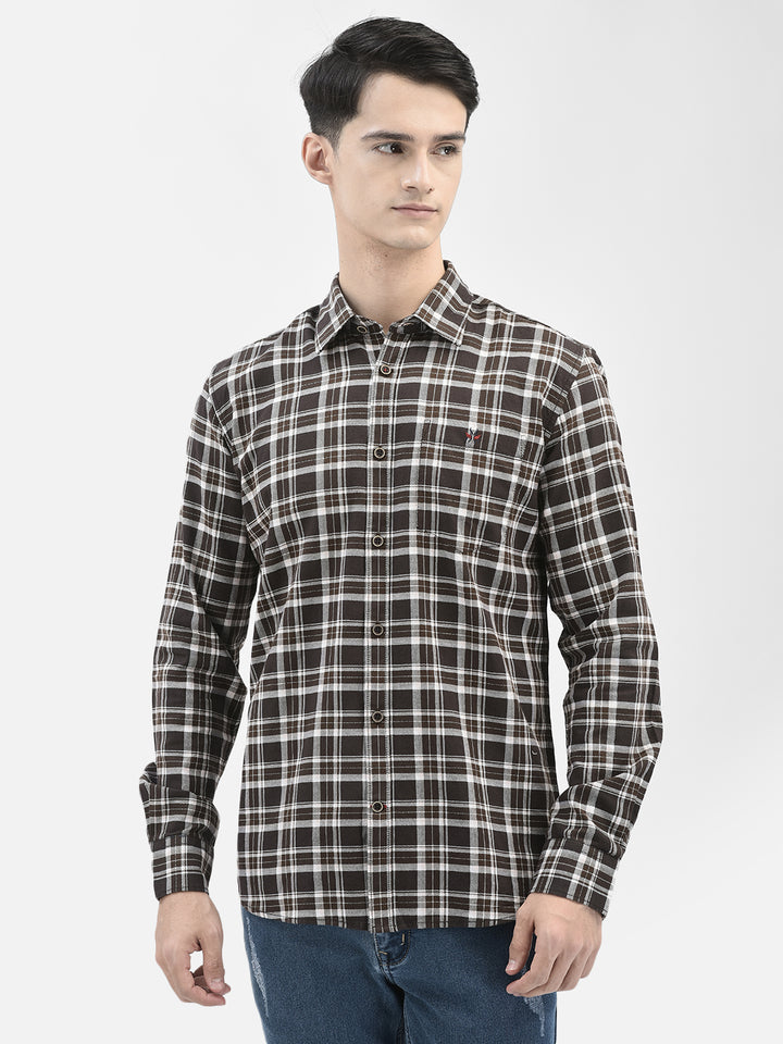 Brown Checked Shirt