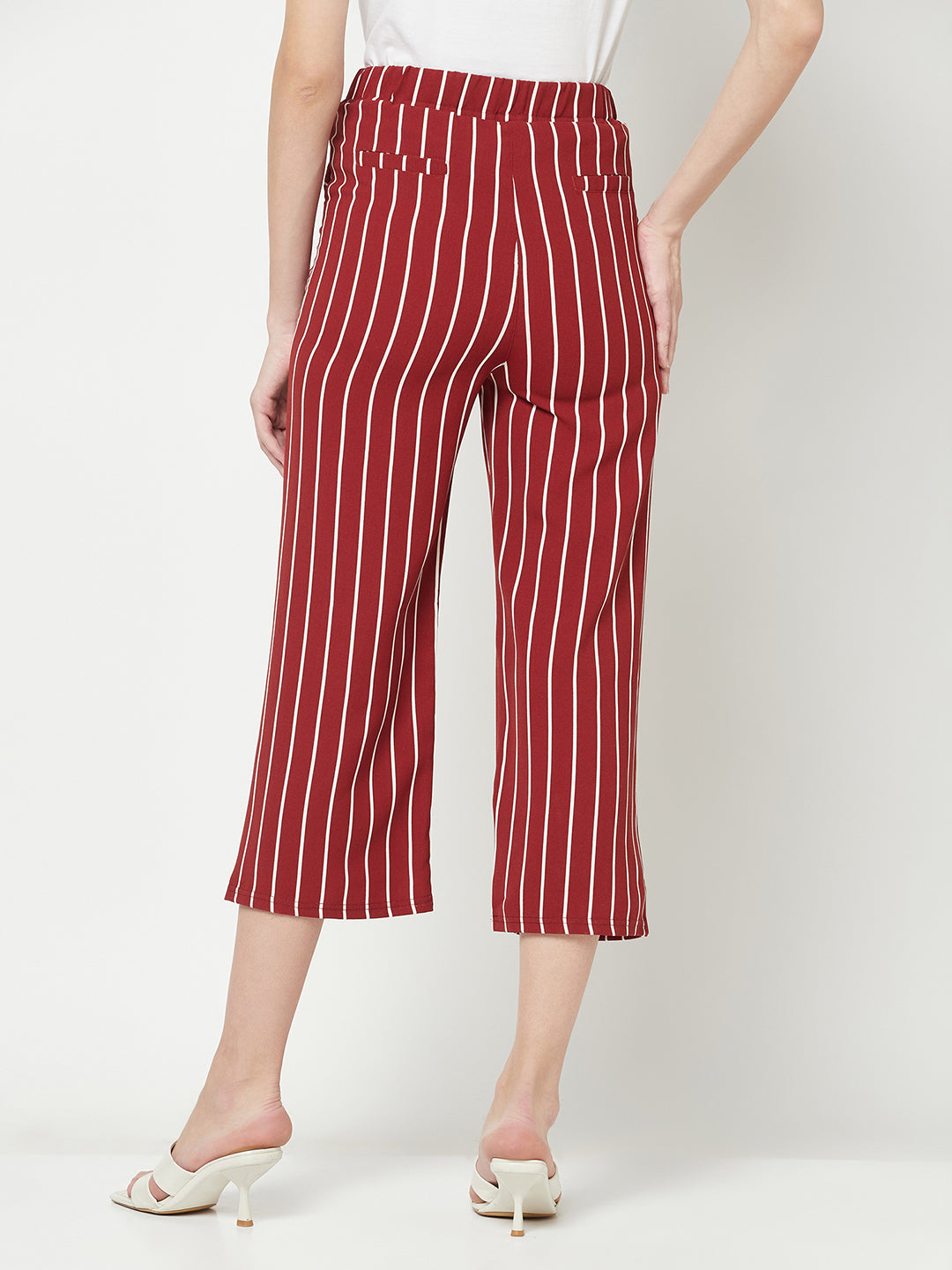 Red Tie-Belt Trousers