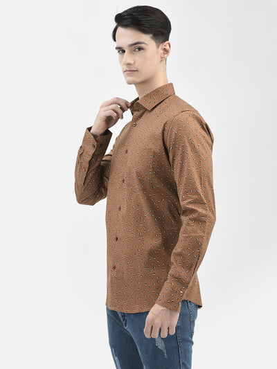 Brown Printed Shirt