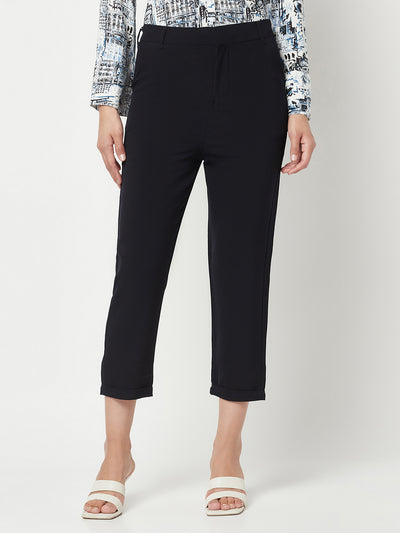 Black Peg Trousers