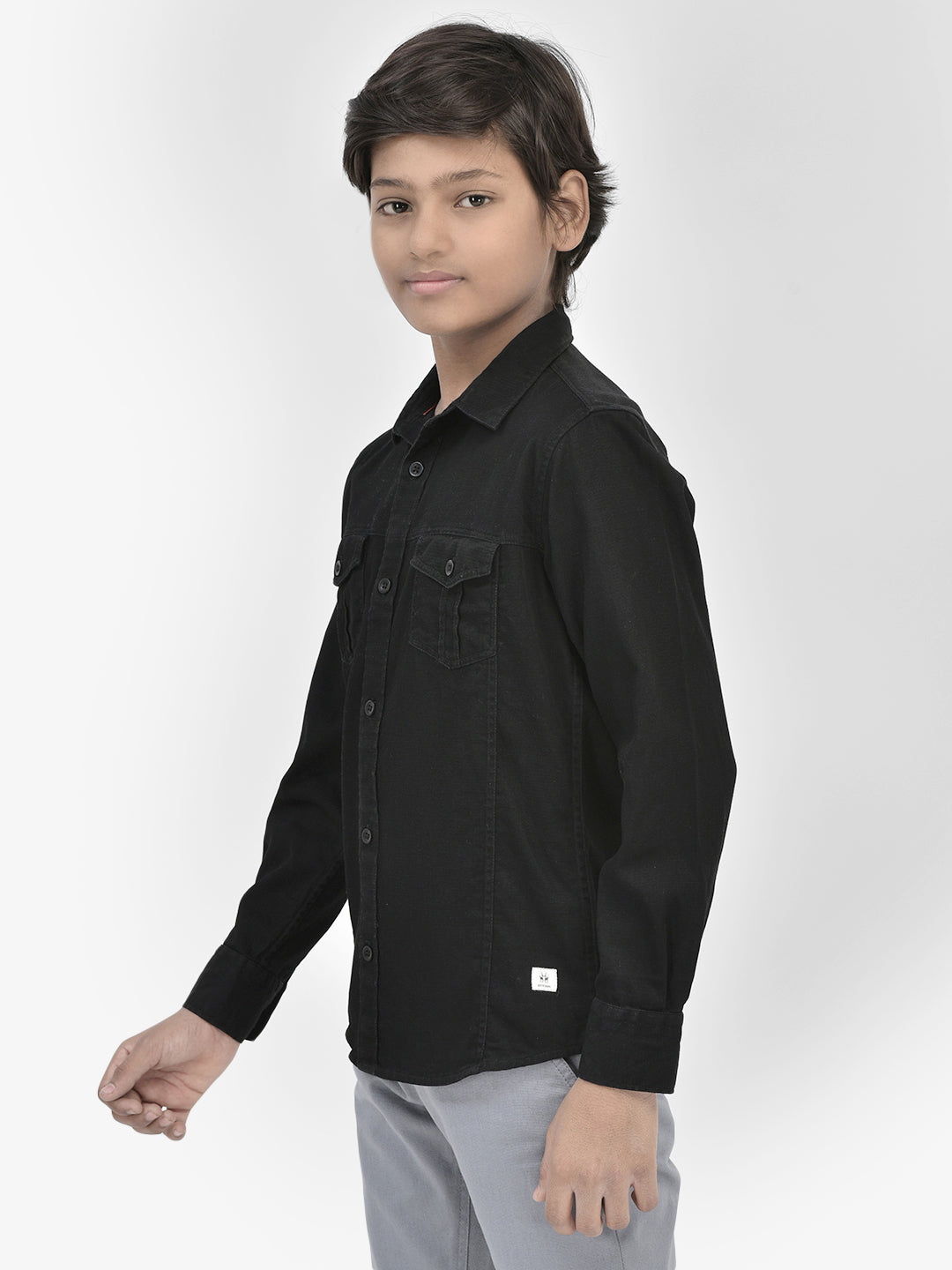 Black Double Pocket Shirt