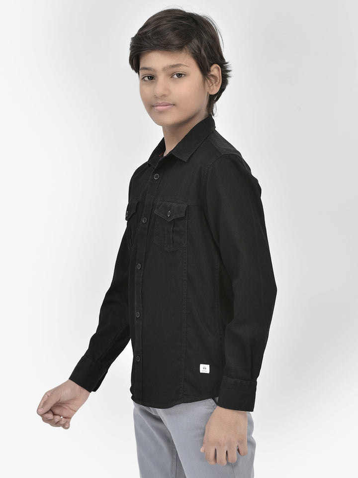Black Double Pocket Shirt