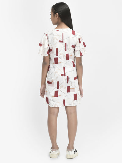 White Printed Dress