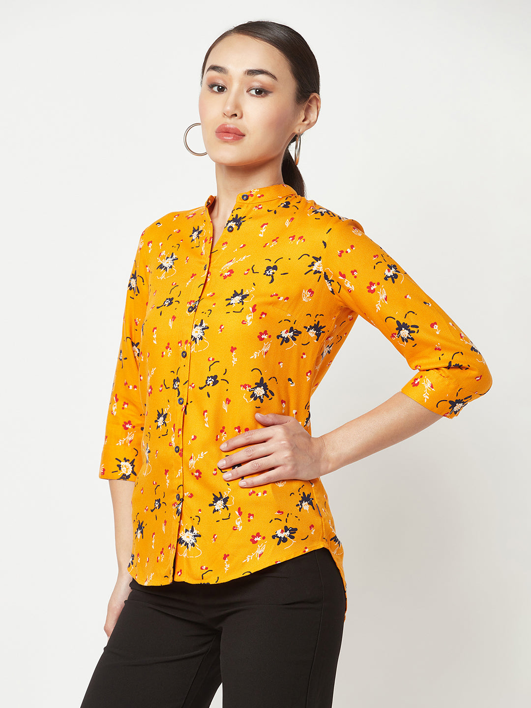 Mustard Floral Shirt