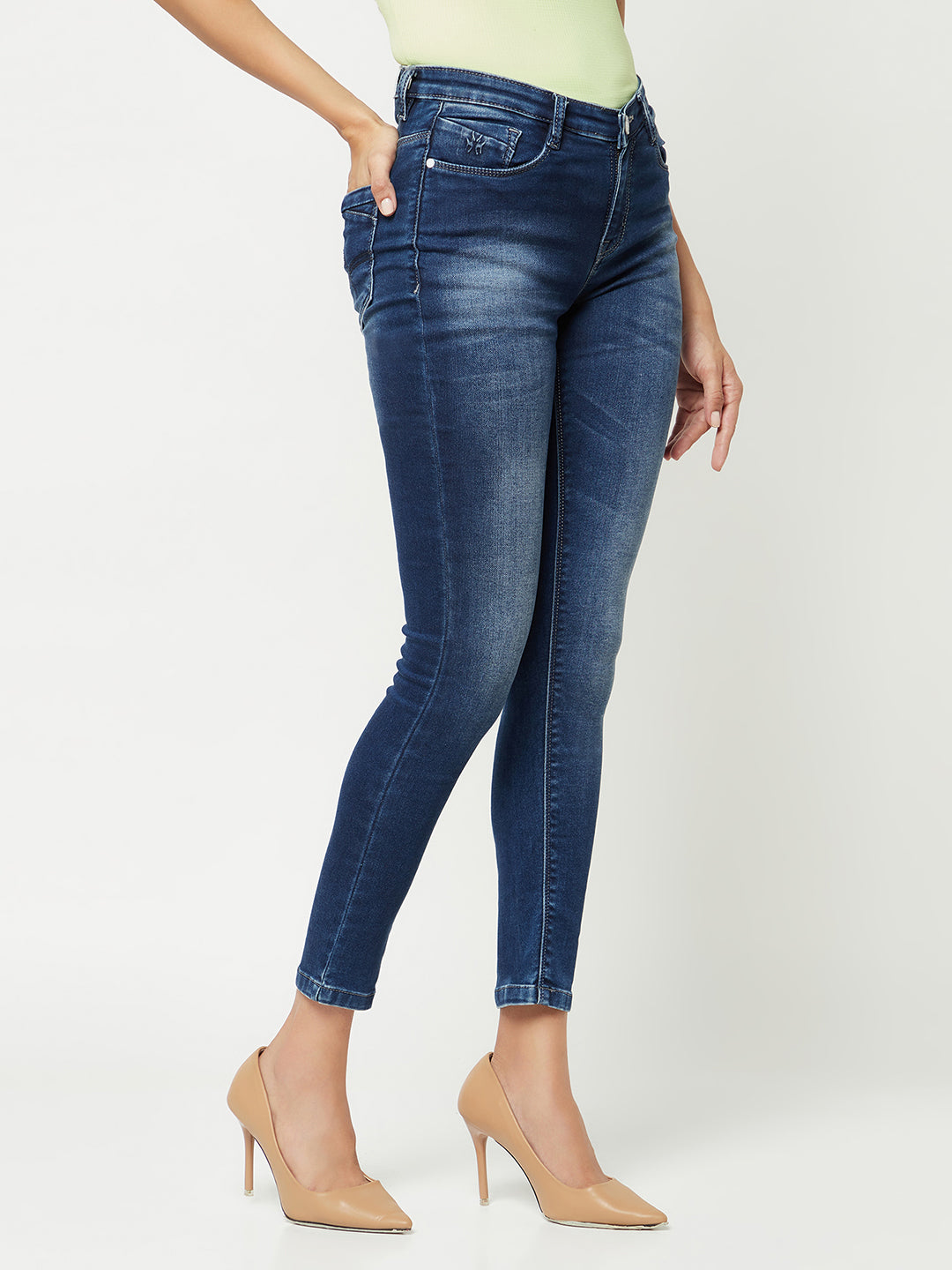  Blue Light Wash Skinny Jeans