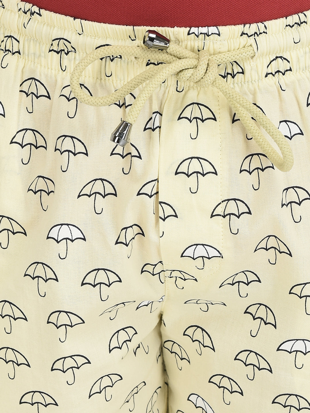 Yellow Printed Lounge Shorts