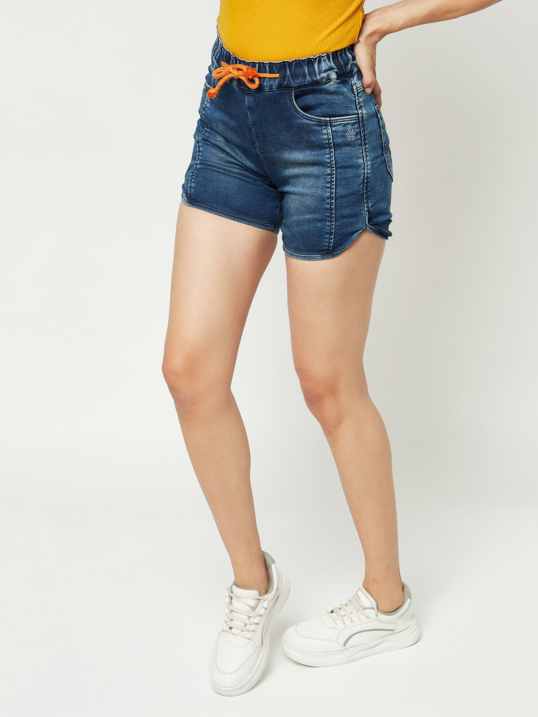  Navy Blue Denim Hot Pants