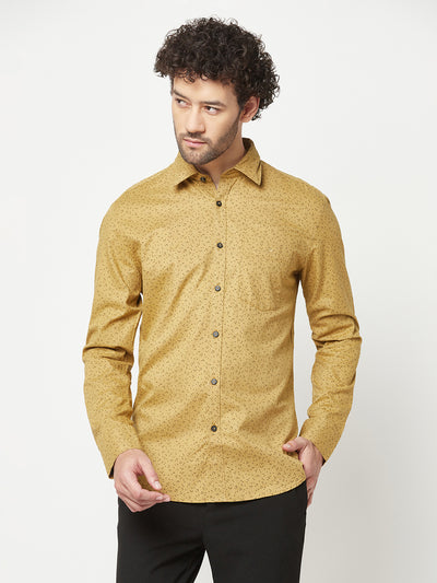 Beige Printed Shirt