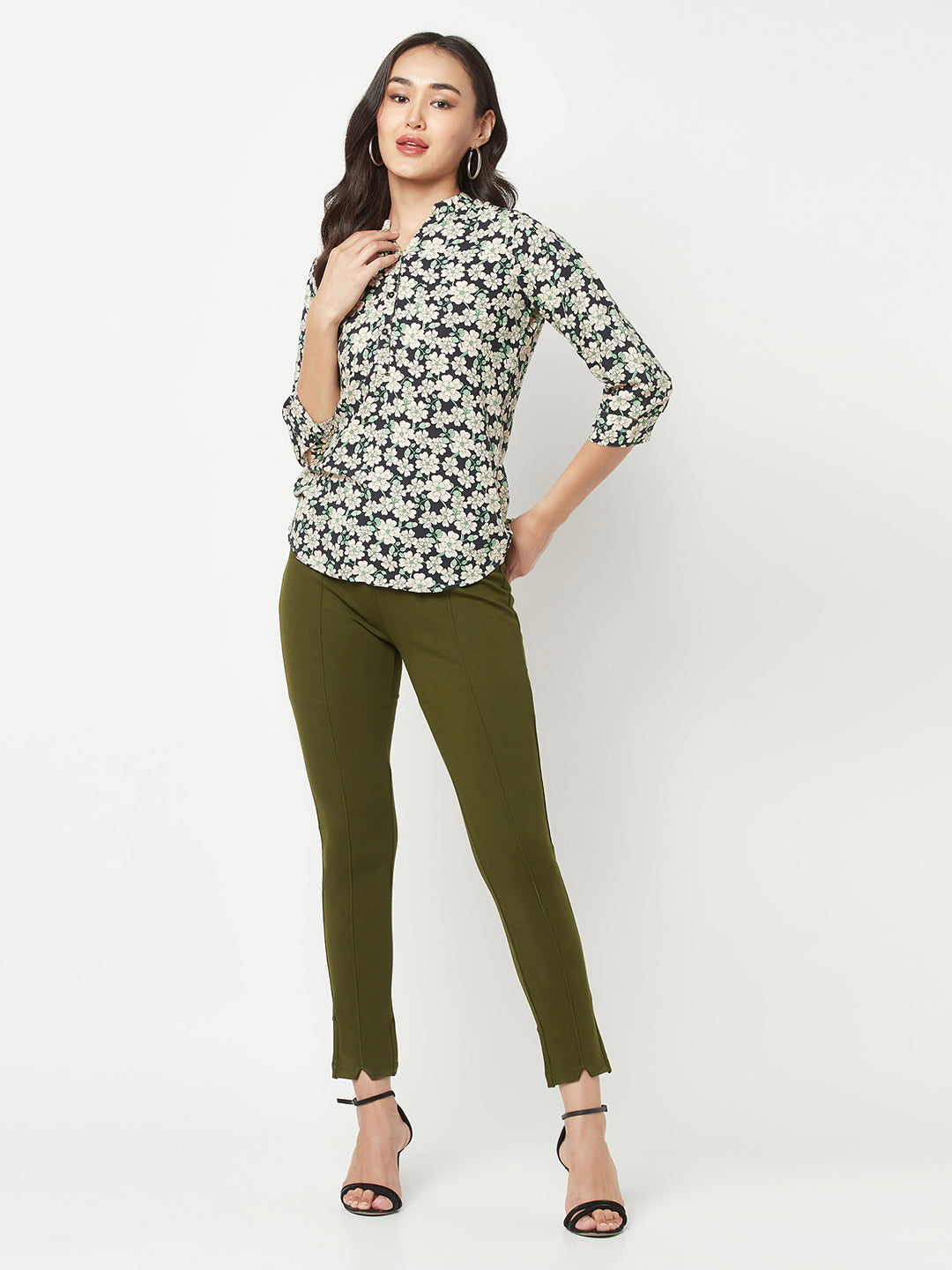 Olive Slim Trousers