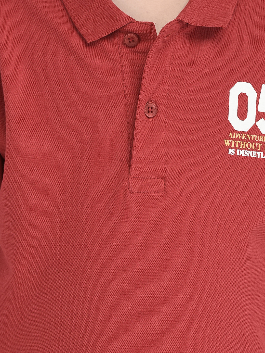  Red Polo Neck T-shirt