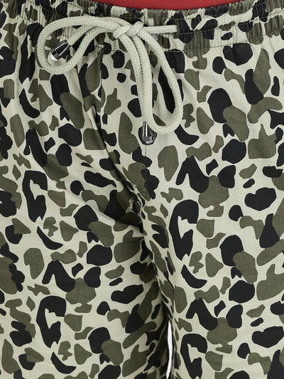 Olive Camouflage Lounge Shorts