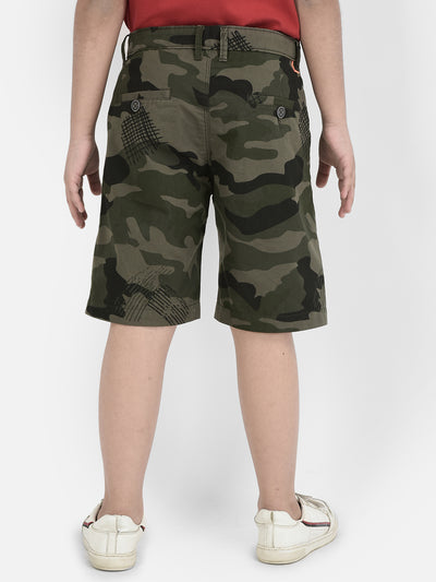 Olive Camouflage Shorts