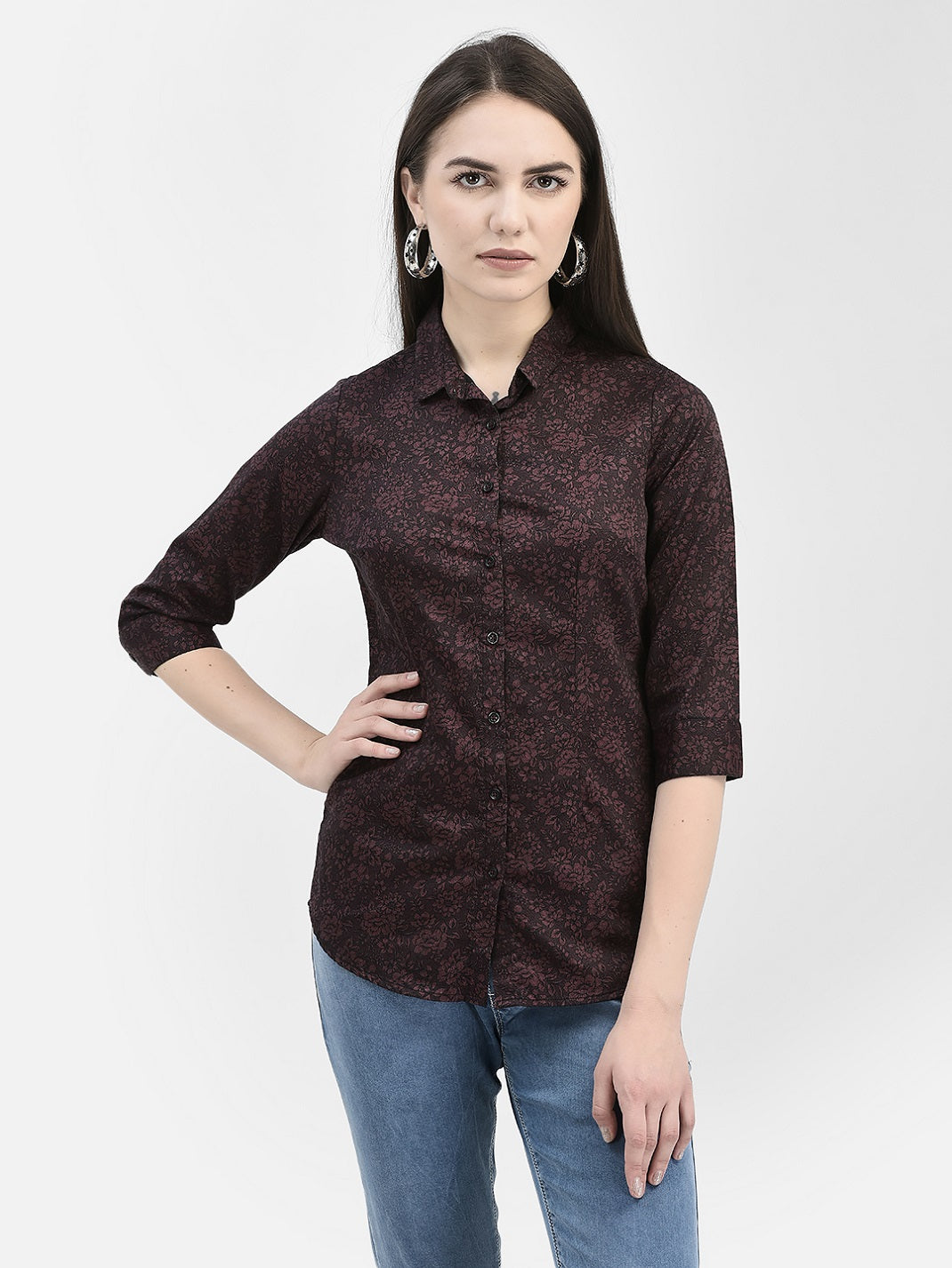 Floral Wine Shirt