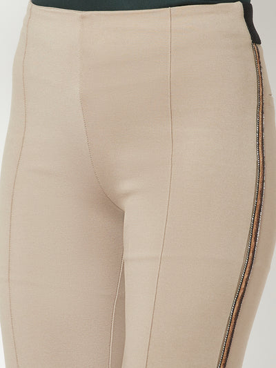 Beige Slim Trousers