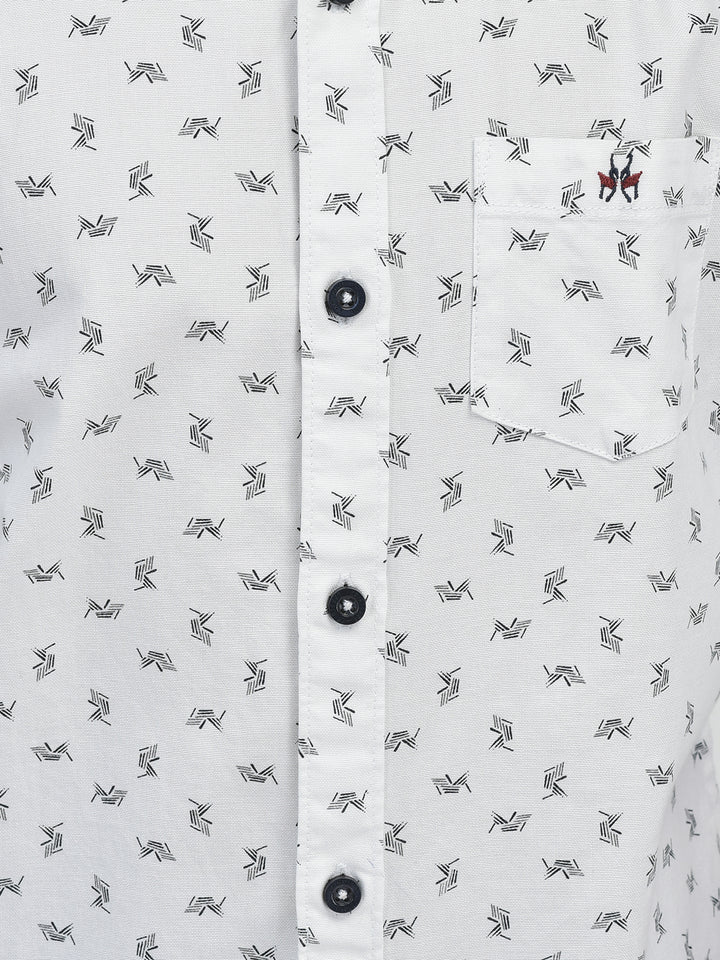 White Printed Shirt