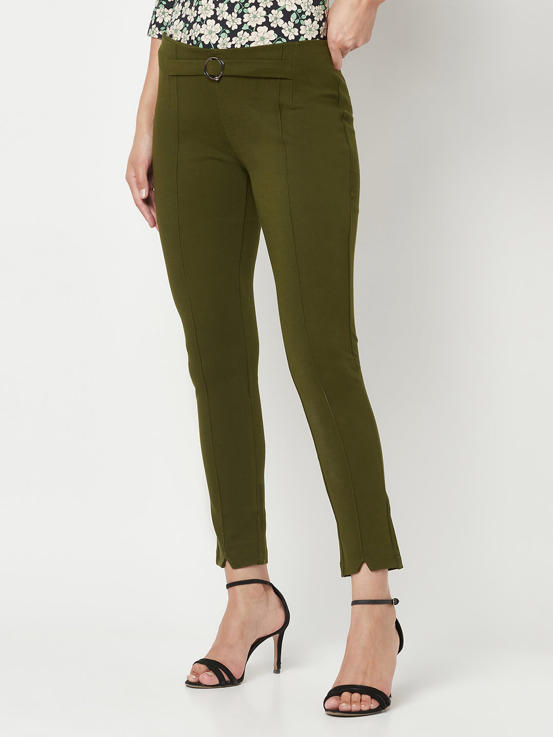 Olive Slim Trousers