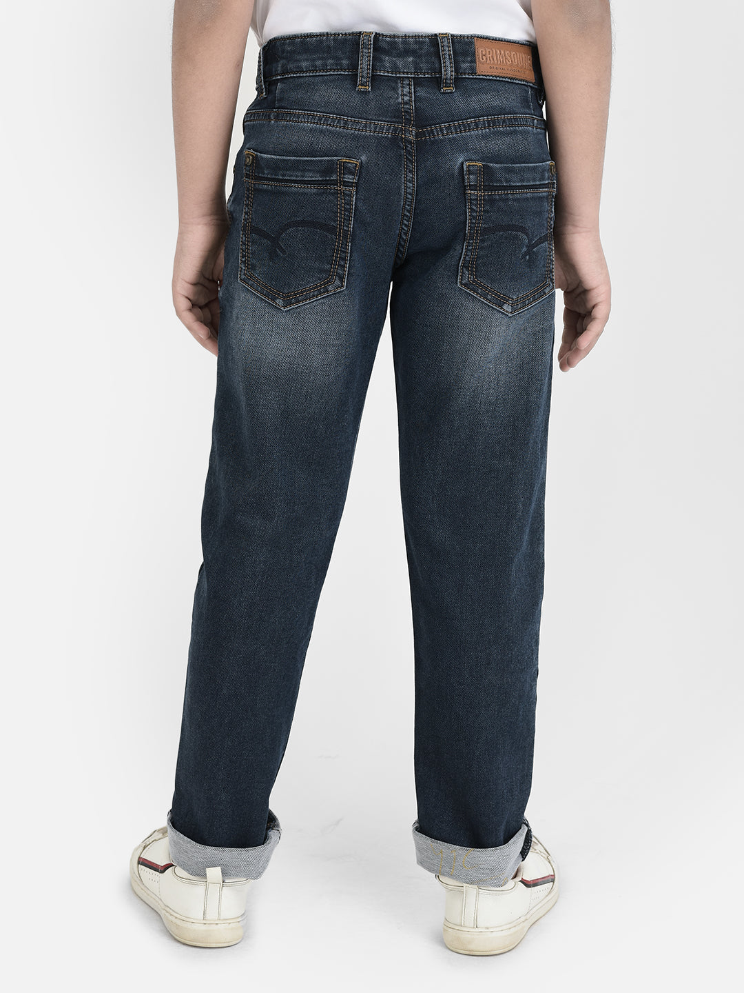 Navy Blue Light Washed Jeans