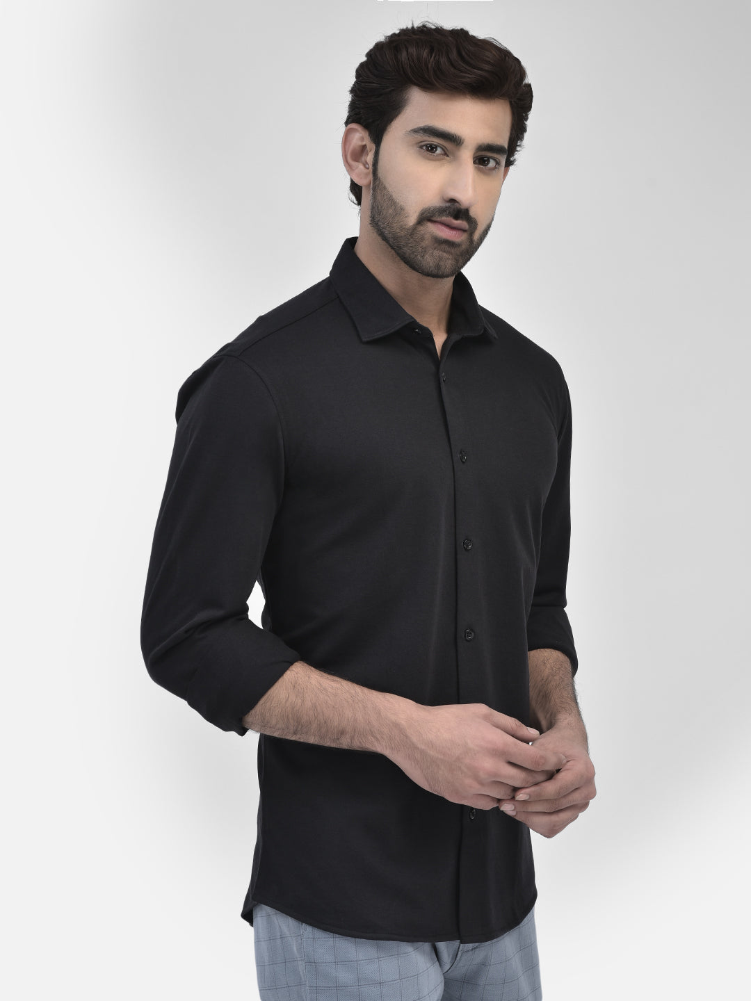Black Pure Cotton Shirt
